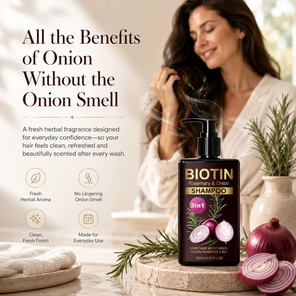 IFOLIQUE Onion, Rosemary & Biotin Shampoo
