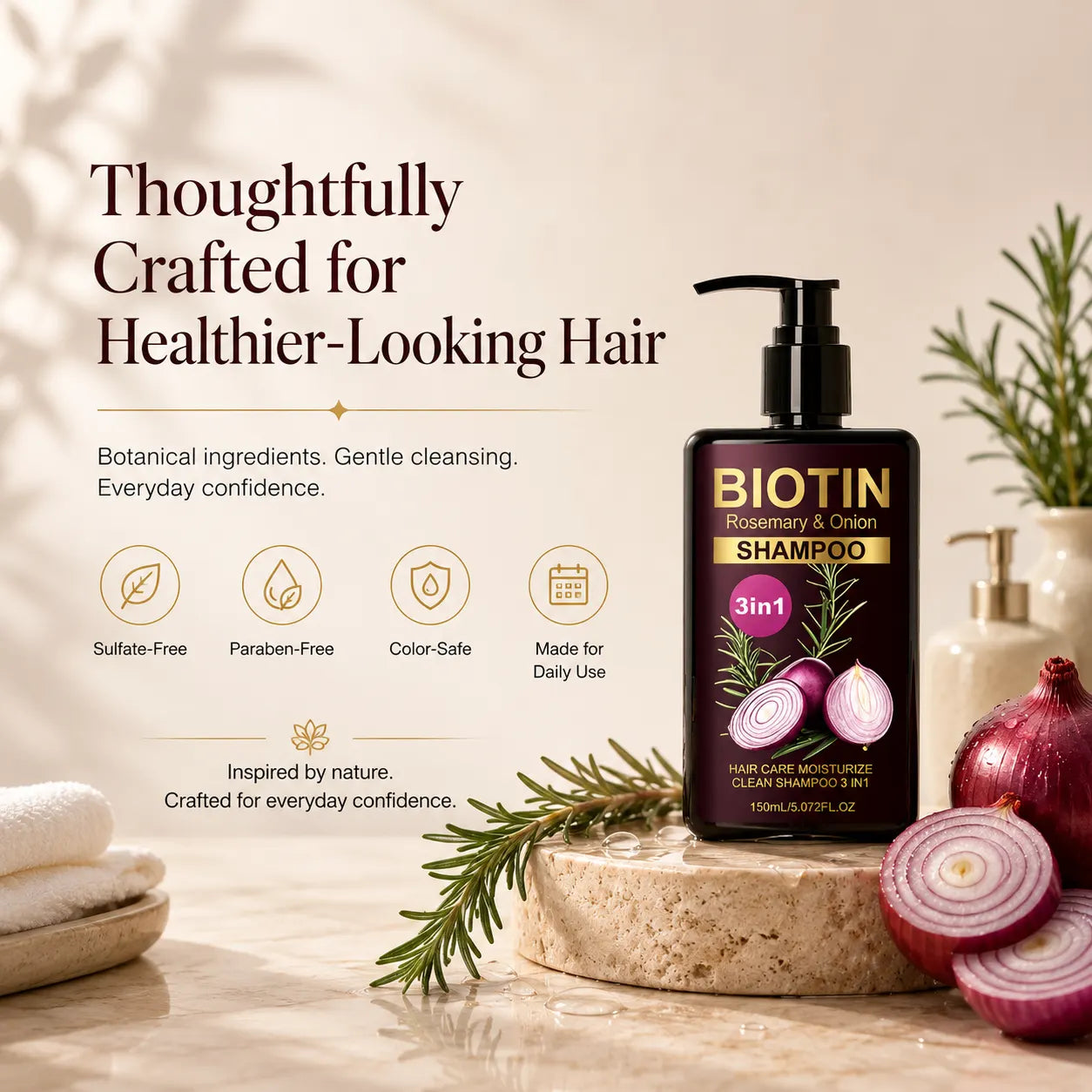 IFOLIQUE Onion, Rosemary & Biotin Shampoo