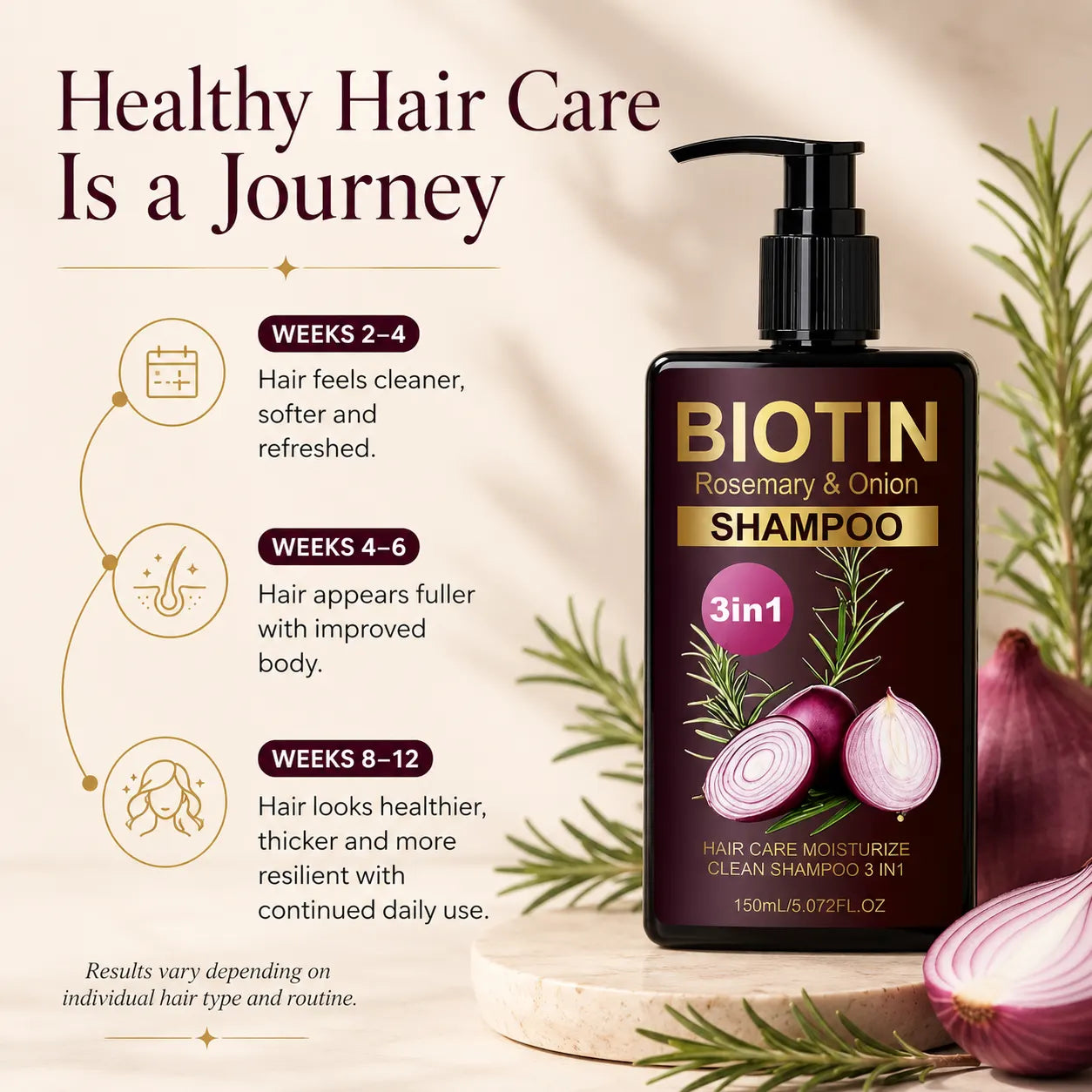 IFOLIQUE Onion, Rosemary & Biotin Shampoo